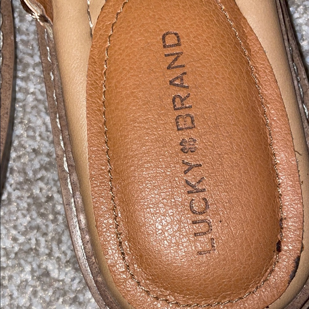 Lucky Brand Women's Tan Beaded Sandals - Picture 2 of 5